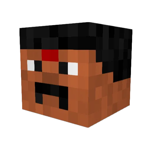ttvkoi Minecraft avatar head, 3D render