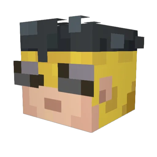 ttvkynanford Minecraft avatar head, 3D render