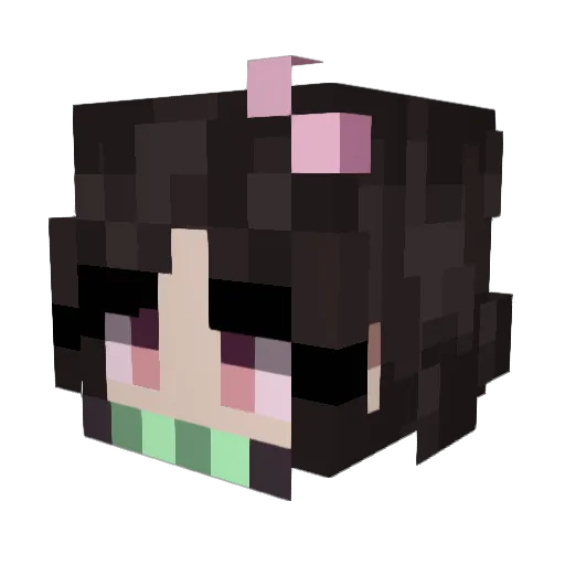 ttvmaymayze Minecraft avatar head, 3D render