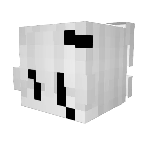 ttyuk Minecraft avatar head, 3D render