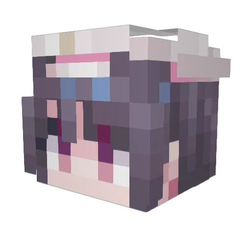 tu0dou Minecraft avatar head, 3D render