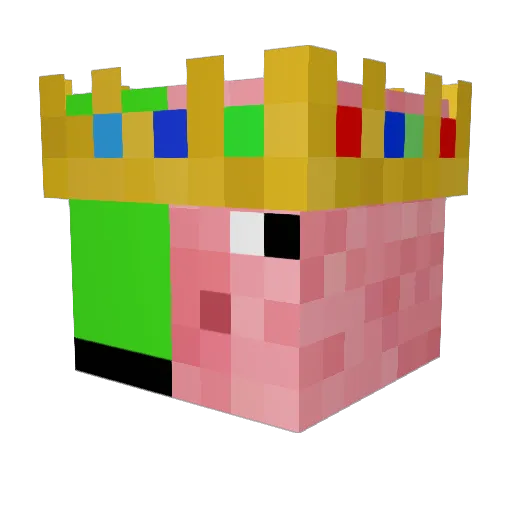 tuamehh Minecraft avatar head, 3D render