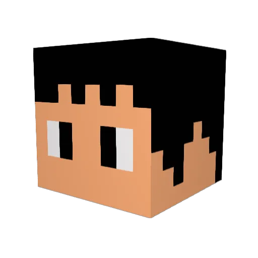 tuanphongabcde Minecraft avatar head, 3D render