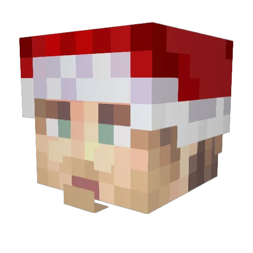 tuantuan4G Minecraft avatar head, 3D render