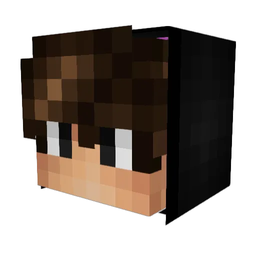 tuao Minecraft avatar head, 3D render
