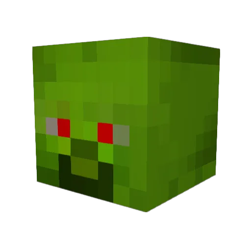 tuaren Minecraft avatar head, 3D render