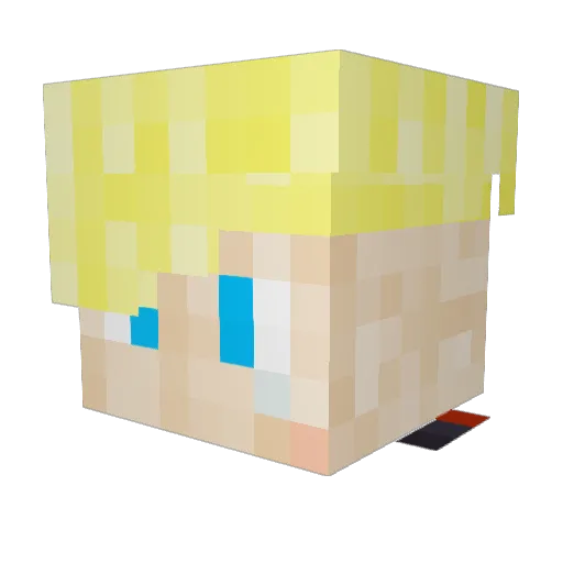 tuck907 Minecraft avatar head, 3D render