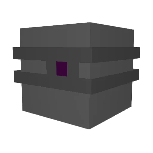 tuckedin Minecraft avatar head, 3D render