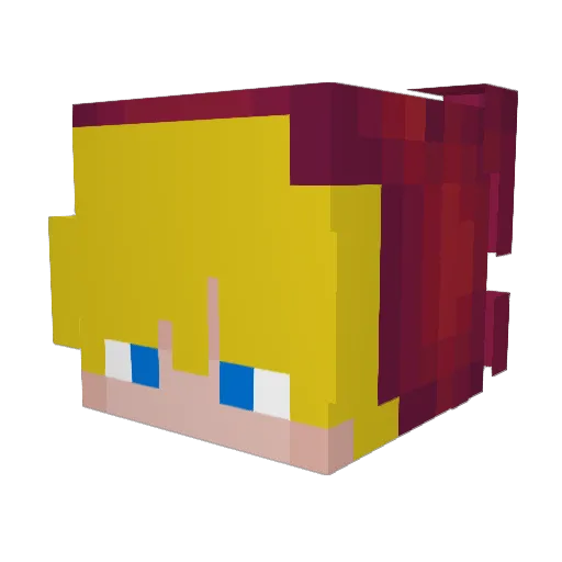 tucksv2 Minecraft avatar head, 3D render