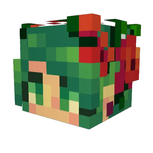 tudaan Minecraft avatar head, 3D render