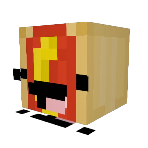 tuee4 Minecraft avatar head, 3D render