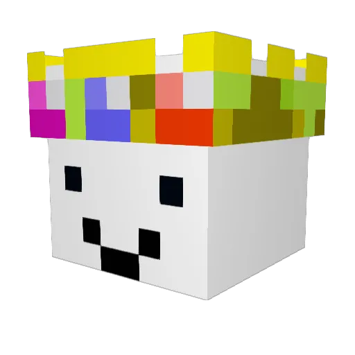 tuekins Minecraft avatar head, 3D render