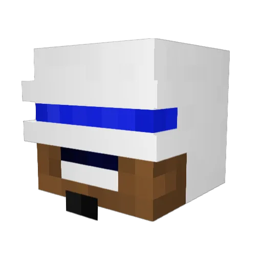 tuesday4 Minecraft avatar head, 3D render