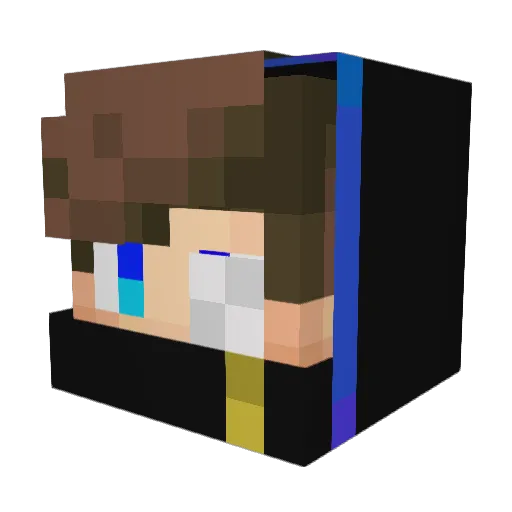 tuf_gum Minecraft avatar head, 3D render