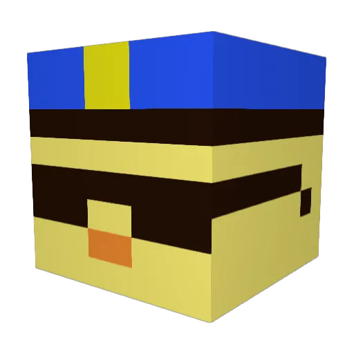 tuffles Minecraft avatar head, 3D render