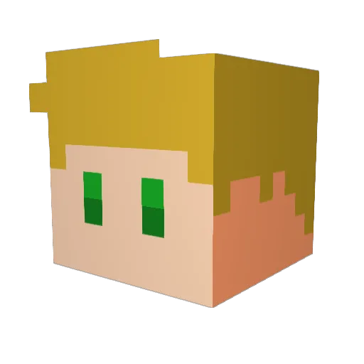 tufulou Minecraft avatar head, 3D render