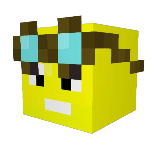 tugaspy Minecraft avatar head, 3D render