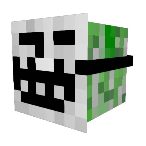 tugf Minecraft avatar head, 3D render
