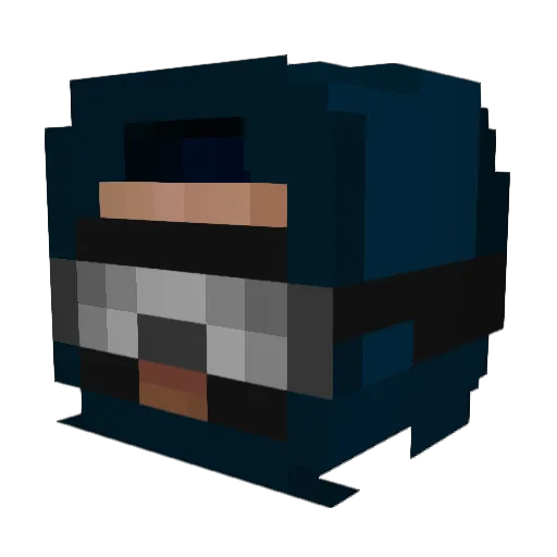 tuggithin Minecraft avatar head, 3D render