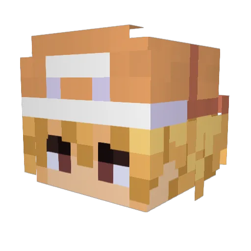 tuginha Minecraft avatar head, 3D render