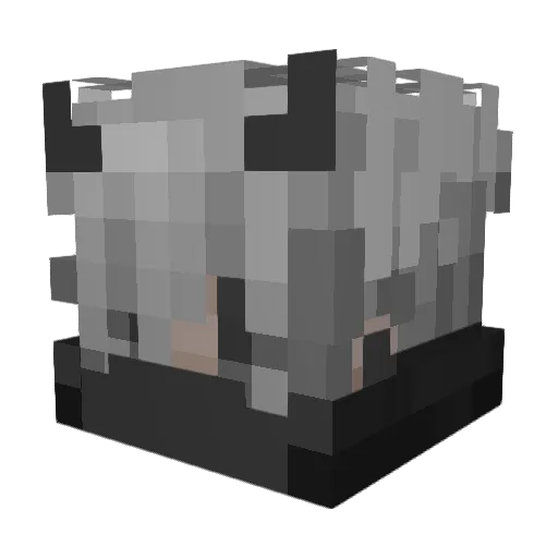 tuginho Minecraft avatar head, 3D render