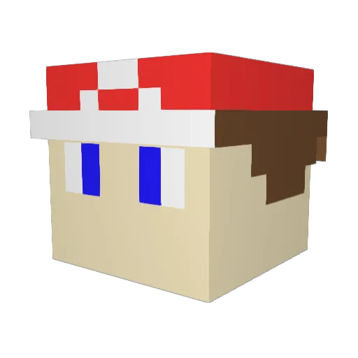 tugphillips Minecraft avatar head, 3D render