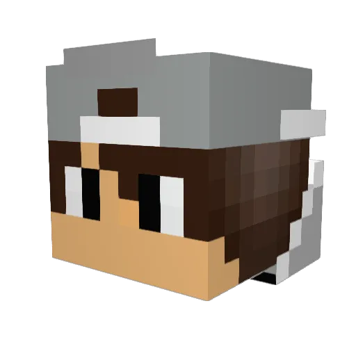 tuhandsome Minecraft avatar head, 3D render