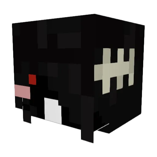 tuitel Minecraft avatar head, 3D render