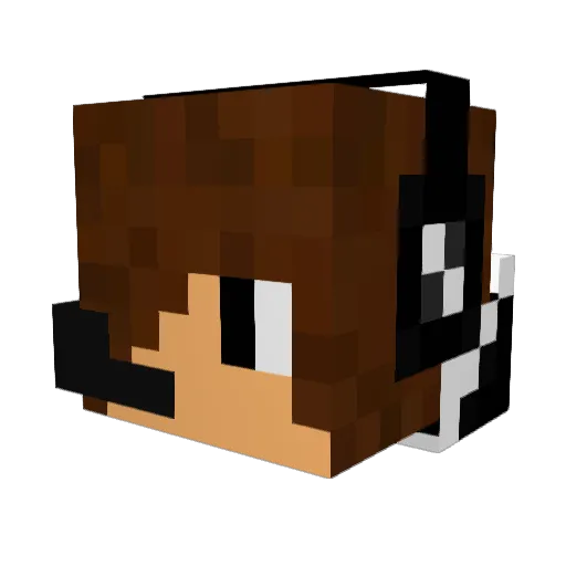tukerezende Minecraft avatar head, 3D render