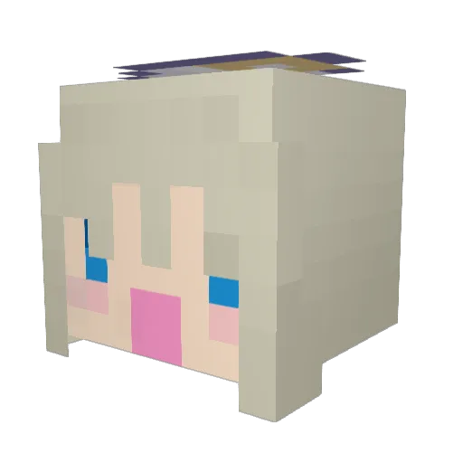 tukihi Minecraft avatar head, 3D render