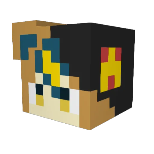 tukisame1122 Minecraft avatar head, 3D render