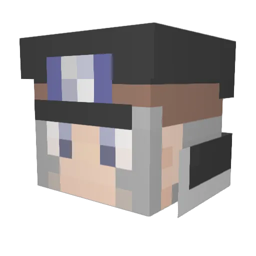 tukishiron Minecraft avatar head, 3D render