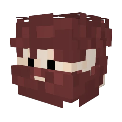 tulbo Minecraft avatar head, 3D render