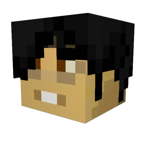 tulioo Minecraft avatar head, 3D render