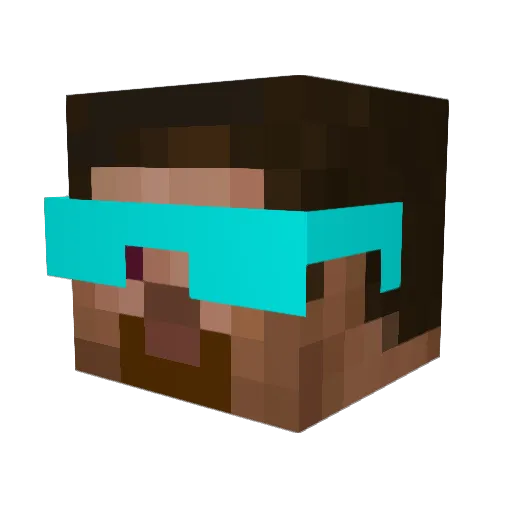 tulipanha Minecraft avatar head, 3D render