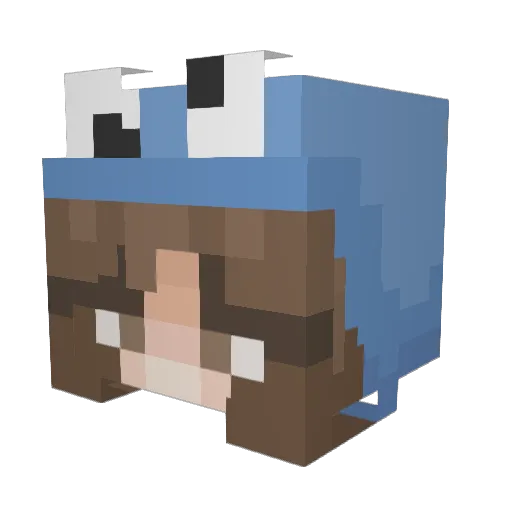 tulipty Minecraft avatar head, 3D render