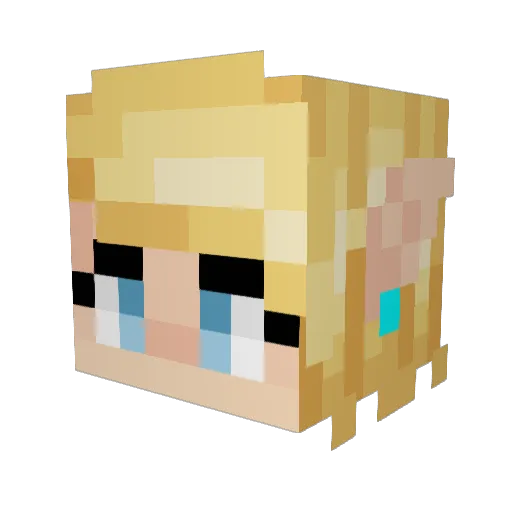 tullw Minecraft avatar head, 3D render