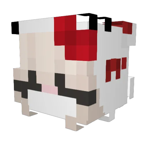 tulongo Minecraft avatar head, 3D render