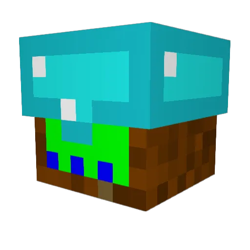 tulster Minecraft avatar head, 3D render