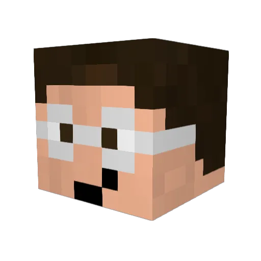 tulunba Minecraft avatar head, 3D render