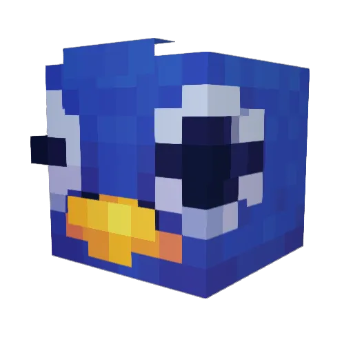 tumanya Minecraft avatar head, 3D render