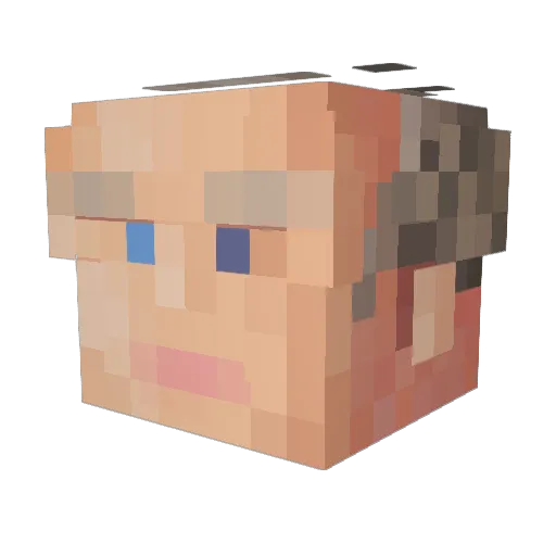 tumbaman Minecraft avatar head, 3D render