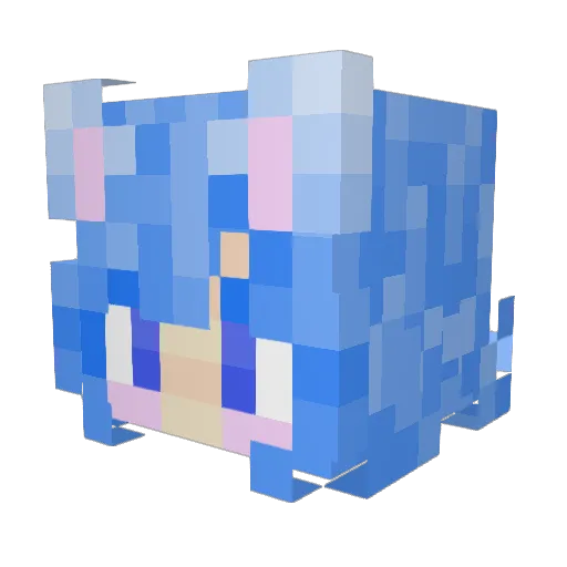 tumujer6 Minecraft avatar head, 3D render