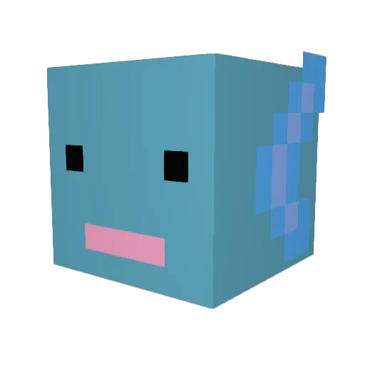 tuna_08 Minecraft avatar head, 3D render