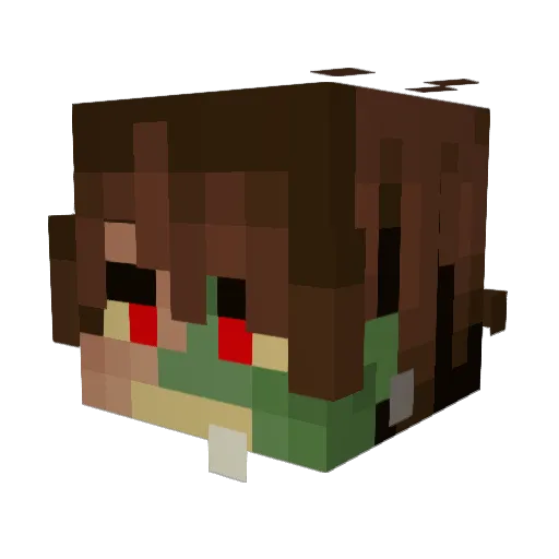 tuna_fishco Minecraft avatar head, 3D render