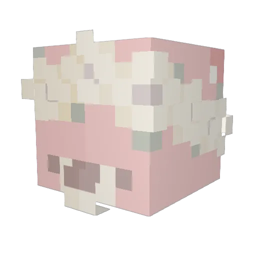 tunamayoonigiri Minecraft avatar head, 3D render