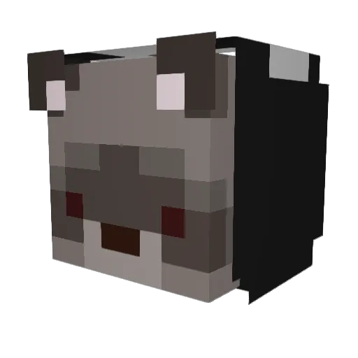 tunasaki Minecraft avatar head, 3D render