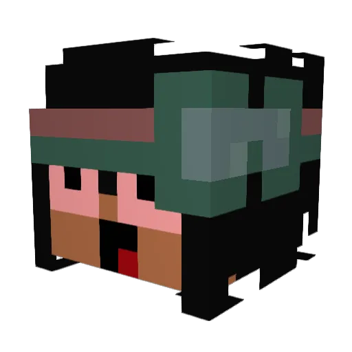 tunebat Minecraft avatar head, 3D render