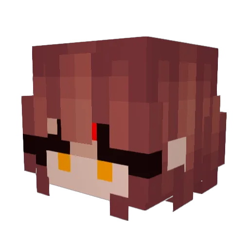 tuniqo Minecraft avatar head, 3D render
