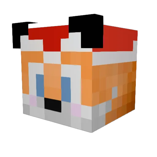 tunnelblower Minecraft avatar head, 3D render